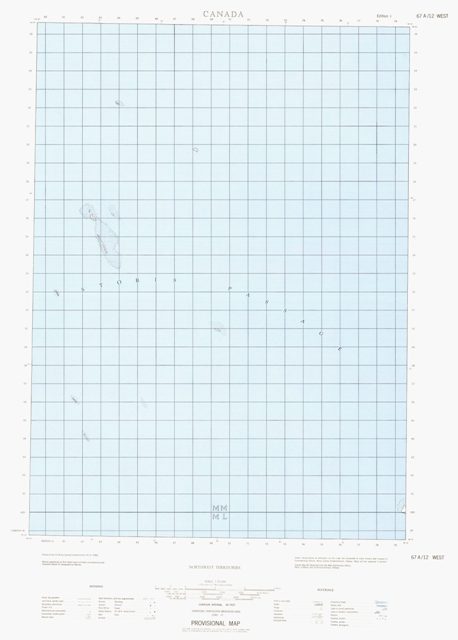 No Title Topographic Paper Map 067A12W at 1:50,000 scale