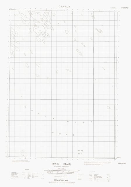 Bryde Island Topographic Paper Map 067B09E at 1:50,000 scale