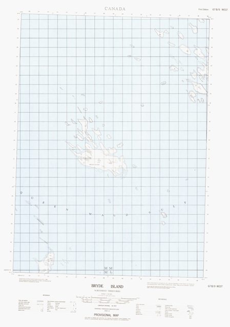 Bryde Island Topographic Paper Map 067B09W at 1:50,000 scale
