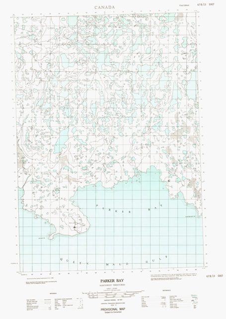 Parker Bay Topographic Paper Map 067B13E at 1:50,000 scale