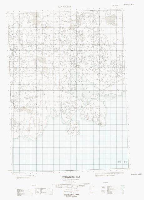 Stromness Bay Topographic Paper Map 067B14W at 1:50,000 scale