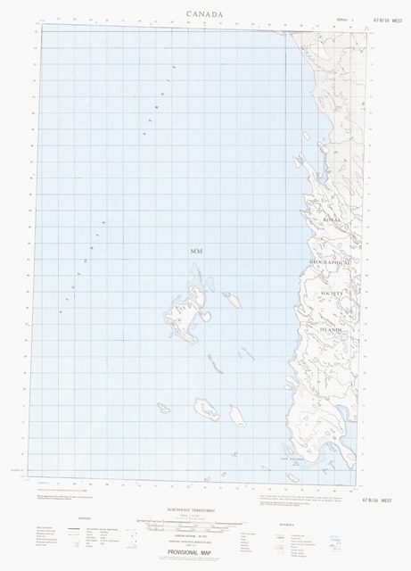  Topographic Paper Map 067B16W at 1:50,000 scale