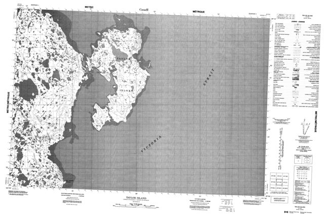 Taylor Island Topographic Paper Map 067C02 at 1:50,000 scale