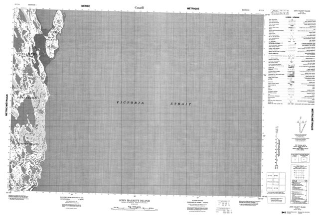 John Halkett Island Topographic Paper Map 067C16 at 1:50,000 scale
