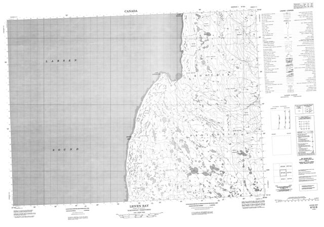 Leiven Bay Topographic Paper Map 067E08 at 1:50,000 scale