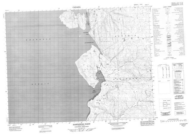 Hartstene Point Topographic Paper Map 067H01 at 1:50,000 scale