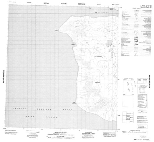 Harding Point Topographic Paper Map 068G01 at 1:50,000 scale