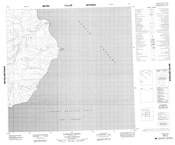 Langley Point Topographic Paper Map 068G04 at 1:50,000 scale