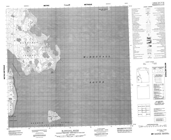 Mcdougall Sound Topographic Paper Map 068H02 at 1:50,000 scale