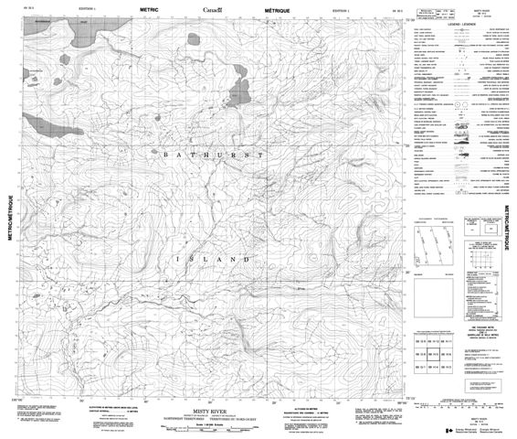 Misty River Topographic Paper Map 068H05 at 1:50,000 scale