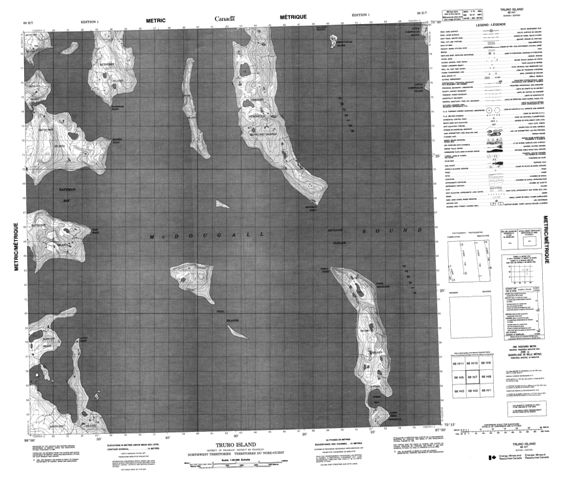 Truro Island Topographic Paper Map 068H07 at 1:50,000 scale