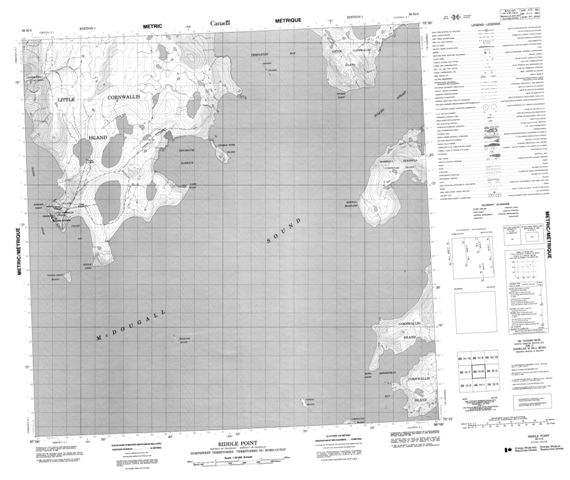 Riddle Point Topographic Paper Map 068H08 at 1:50,000 scale