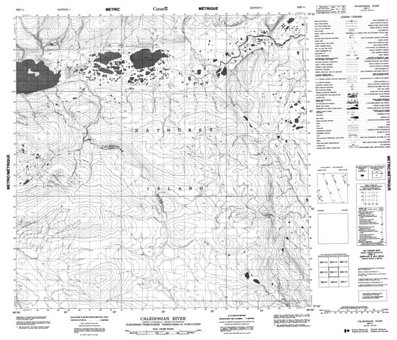 Caledonian River Topographic Paper Map 068H11 at 1:50,000 scale