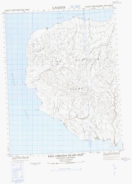 King Christian Island West Topographic Paper Map 069C14 at 1:50,000 scale