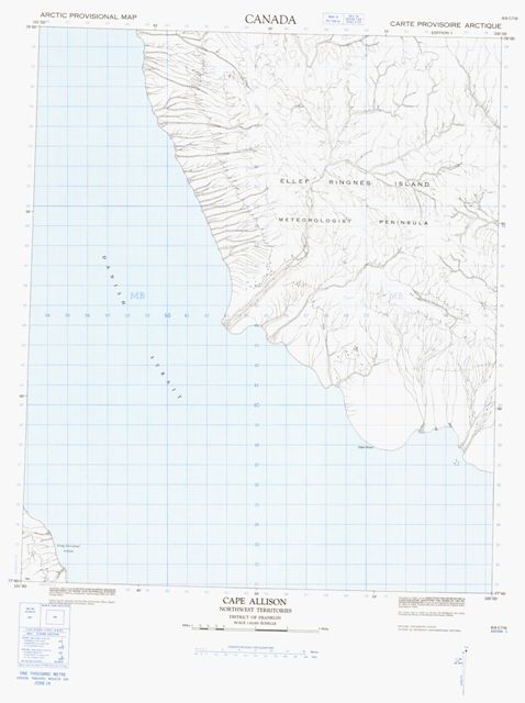 Cape Allison Topographic Paper Map 069C16 at 1:50,000 scale