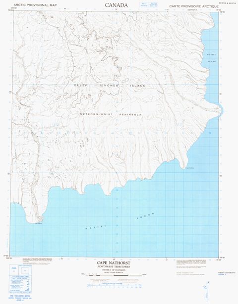Cape Nathorst Topographic Paper Map 069D13 at 1:50,000 scale