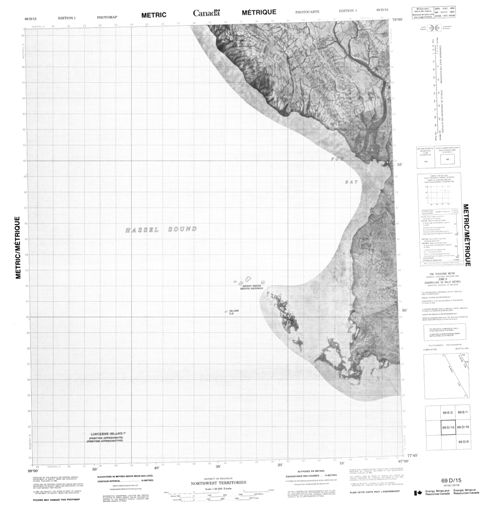 No Title Topographic Paper Map 069D15 at 1:50,000 scale