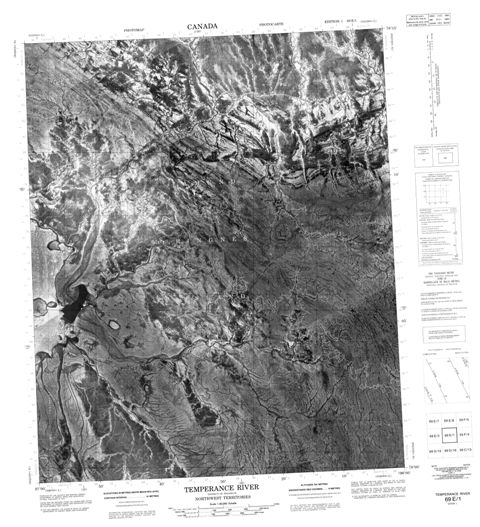 Temperance River Topographic Paper Map 069E01 at 1:50,000 scale