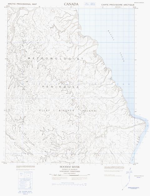 Hoodoo River Topographic Paper Map 069E04 at 1:50,000 scale