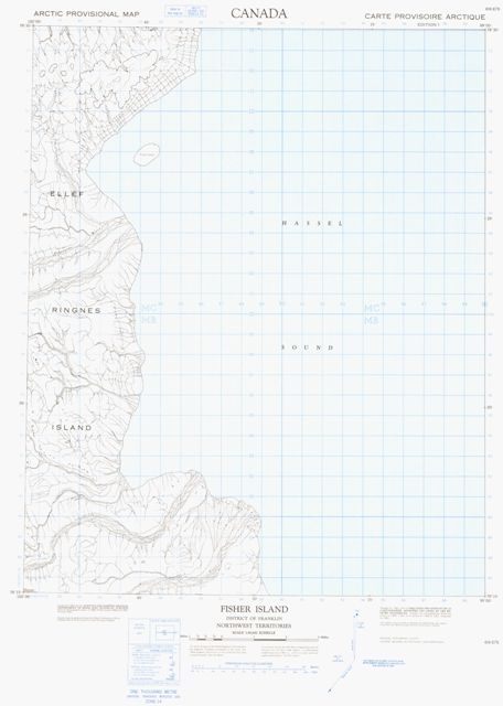 Fisher Island Topographic Paper Map 069E05 at 1:50,000 scale
