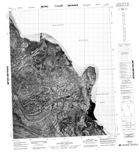 No Title Topographic Paper Map 069E09 at 1:50,000 scale