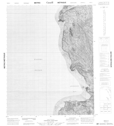 No Title Topographic Paper Map 069E11 at 1:50,000 scale