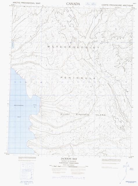 Jackson Bay Topographic Paper Map 069F01 at 1:50,000 scale