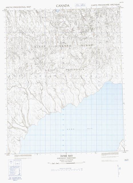 Dome Bay Topographic Paper Map 069F05 at 1:50,000 scale