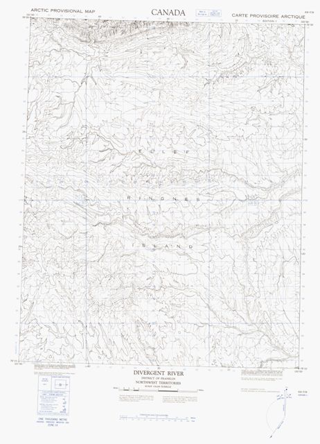 Divergent River Topographic Paper Map 069F08 at 1:50,000 scale