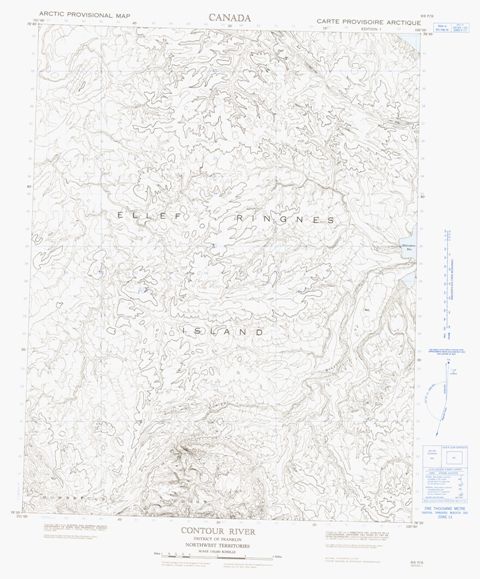Contour River Topographic Paper Map 069F09 at 1:50,000 scale