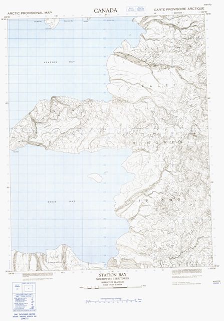 Station Bay Topographic Paper Map 069F12 at 1:50,000 scale