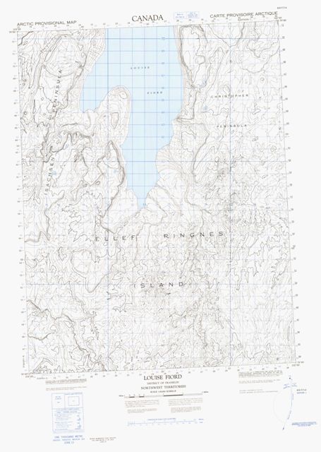 Louise Fiord Topographic Paper Map 069F14 at 1:50,000 scale