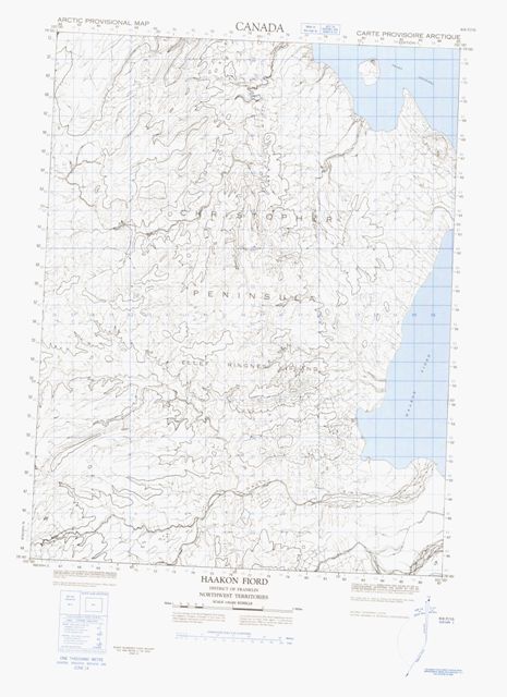 Haakon Fiord Topographic Paper Map 069F15 at 1:50,000 scale