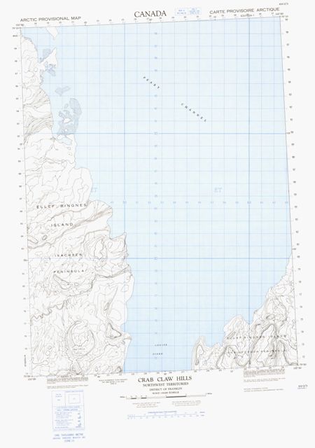 Crab Claw Hills Topographic Paper Map 069G03 at 1:50,000 scale