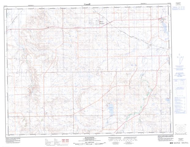 Kincorth Topographic Paper Map 072F13 at 1:50,000 scale