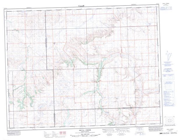 Skull Creek Topographic Paper Map 072F15 at 1:50,000 scale