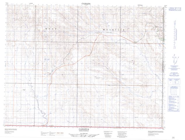 Canopus Topographic Paper Map 072G01 at 1:50,000 scale