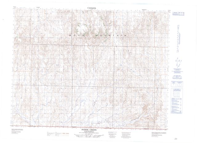 Horse Creek Topographic Paper Map 072G02 at 1:50,000 scale