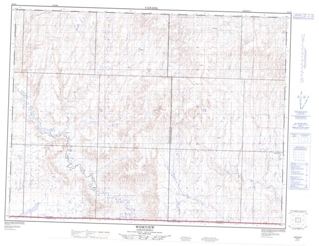 Wideview Topographic Paper Map 072G03 at 1:50,000 scale