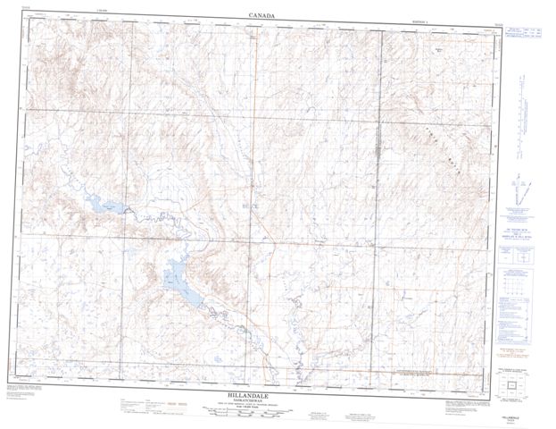 Hillandale Topographic Paper Map 072G05 at 1:50,000 scale