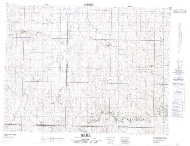 Mccord Topographic Paper Map 072G07 at 1:50,000 scale