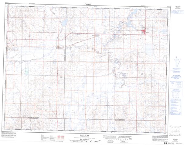 Lafleche Topographic Paper Map 072G10 at 1:50,000 scale