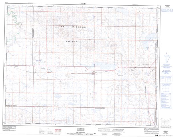 Mazenod Topographic Paper Map 072G16 at 1:50,000 scale