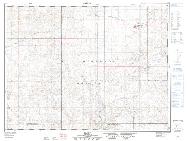 Hardy Topographic Paper Map 072H07 at 1:50,000 scale