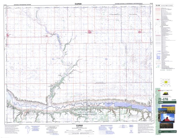 Cupar Topographic Paper Map 072I16 at 1:50,000 scale