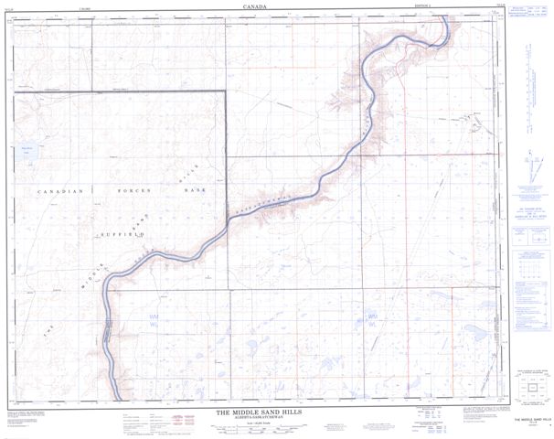 The Middle Sand Hills Topographic Paper Map 072L09 at 1:50,000 scale