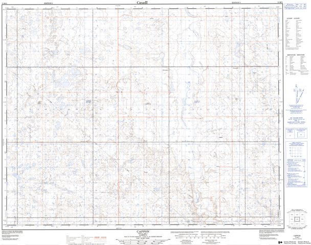 Cappon Topographic Paper Map 072M02 at 1:50,000 scale
