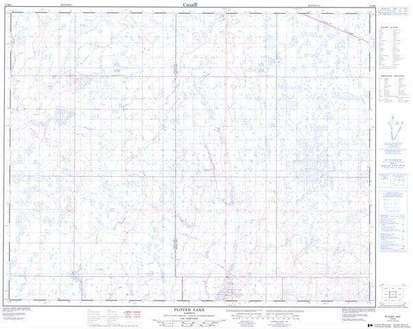 Plover Lake Topographic Paper Map 072M06 at 1:50,000 scale