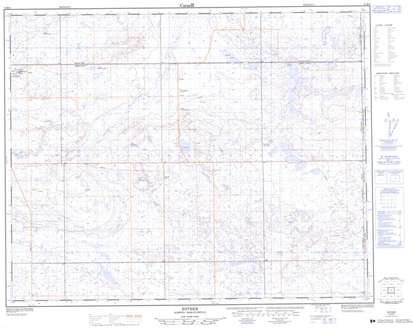 Esther Topographic Paper Map 072M09 at 1:50,000 scale