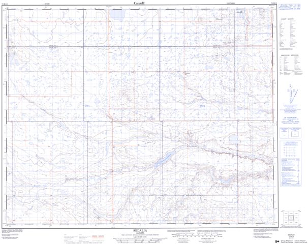 Sedalia Topographic Paper Map 072M10 at 1:50,000 scale